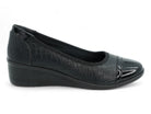 Women's Black Elora Wide Width Comfort Wedge