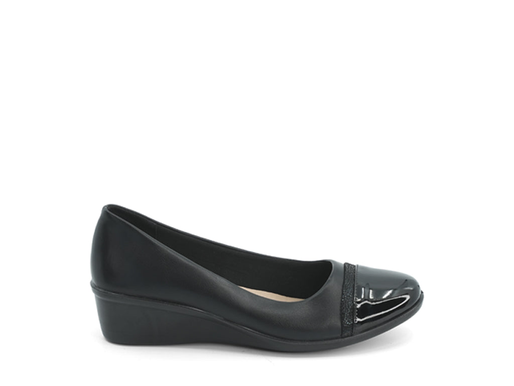 Women's Black Magnolia Wide Width Wedge