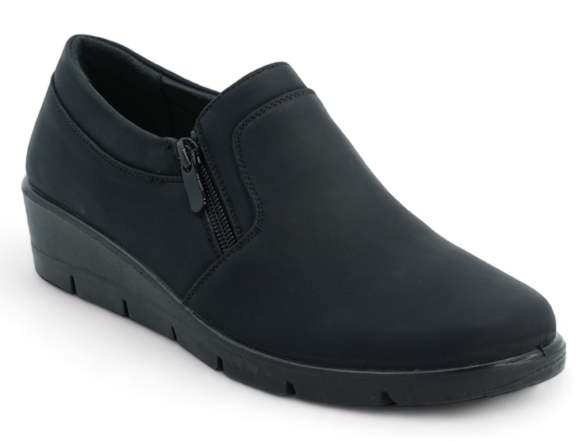 Women's Black Frannie Wide Width Slip On