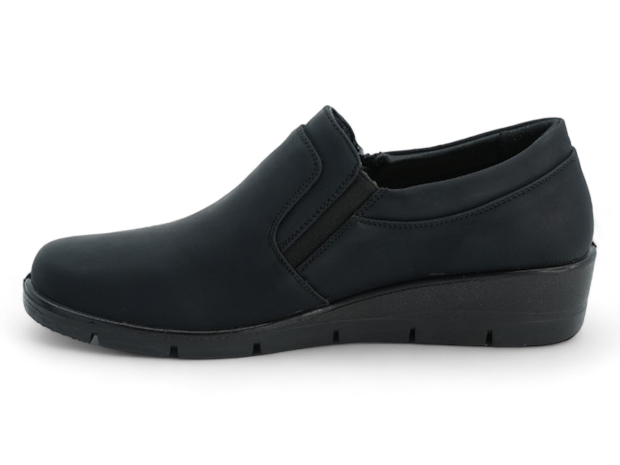Women's Black Frannie Wide Width Slip On