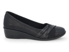 Women's Black Rebecca Wide Width Wedge