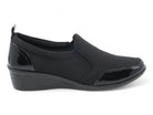 Women's Black Nylon Comfort Shoe