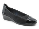 Women's Black Gila Wide Width Comfort Wedge