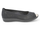 Women's Black Quin Wide Width Comfort Shoe