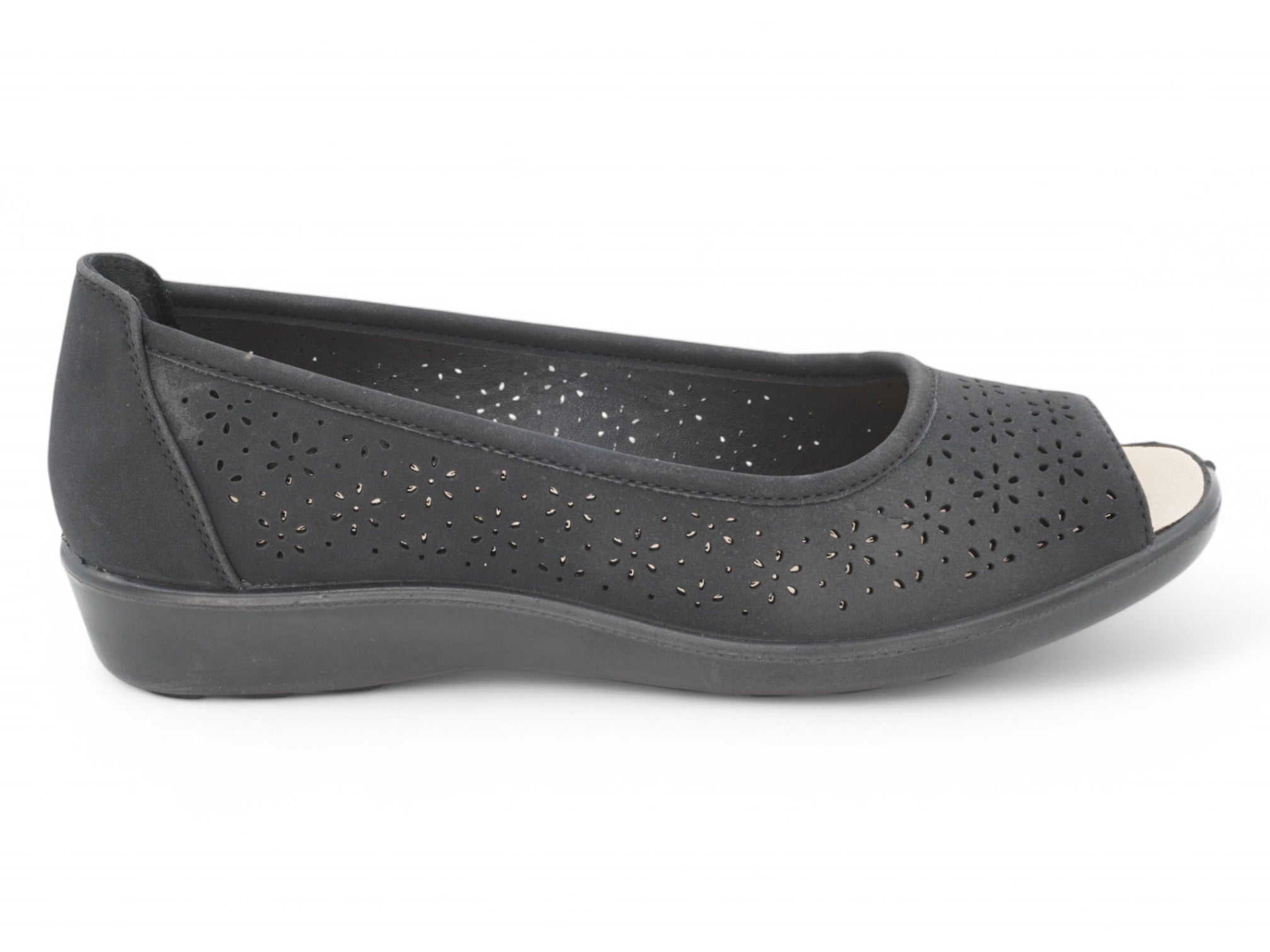 Women's Black Quin Wide Width Comfort Shoe