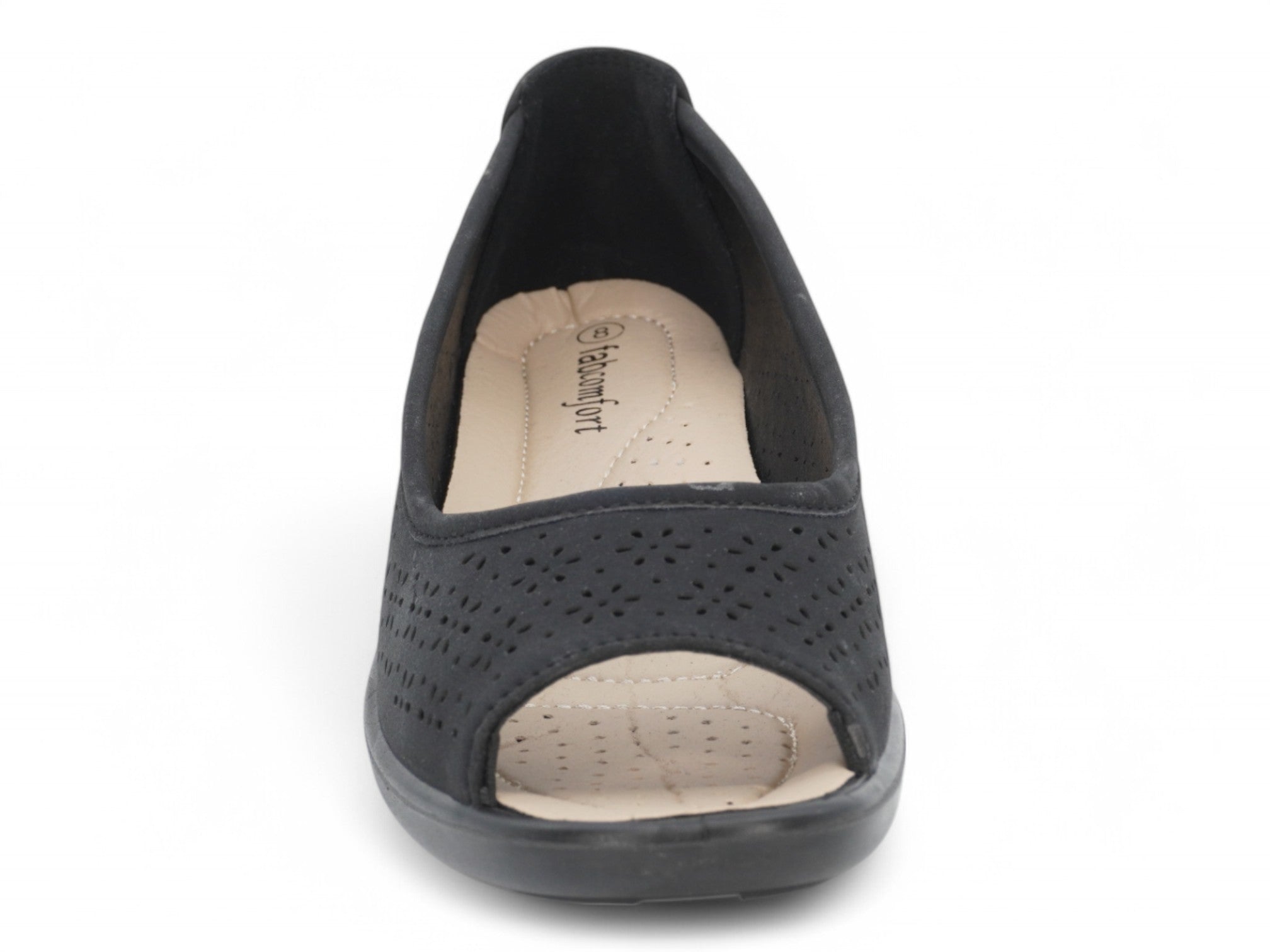 Women's Black Quin Wide Width Comfort Shoe