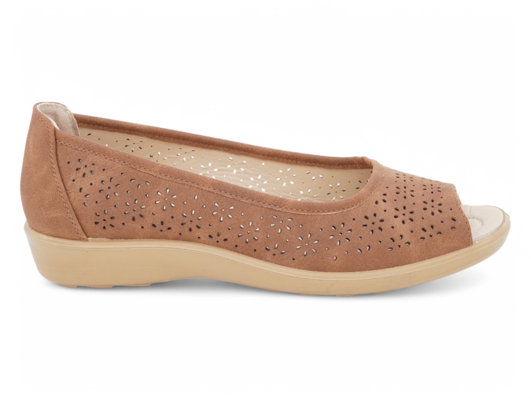 Women's Tan Quin Wide Width Comfort Shoe