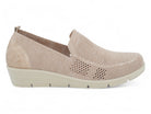 Women's Beige Heathered Wide Width Wedge