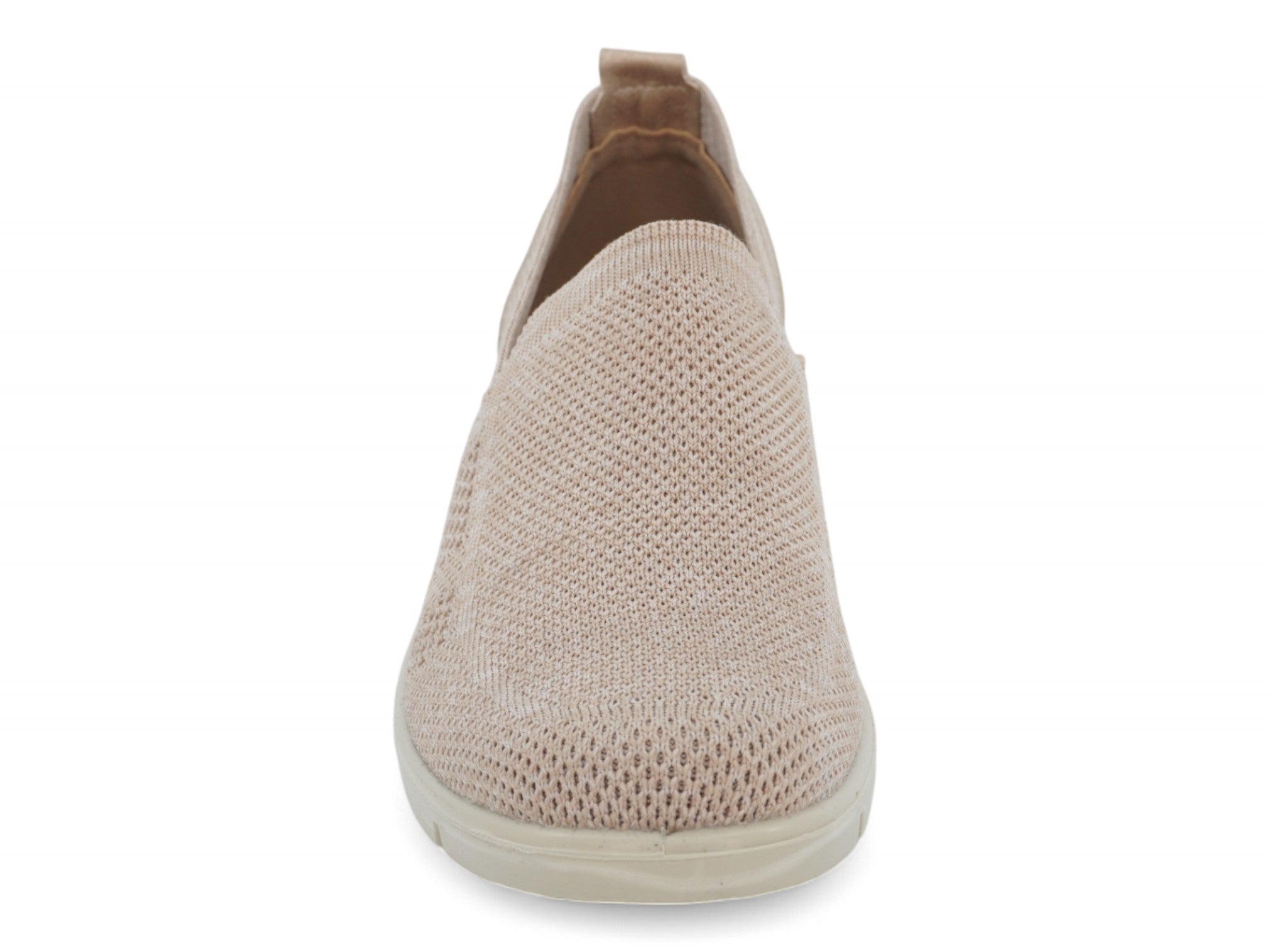 Women's Beige Heathered Wide Width Wedge