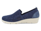 Women's Navy Heathered Wide Width Wedge
