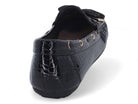 Women's Black Crocodile Wide Width Loafer