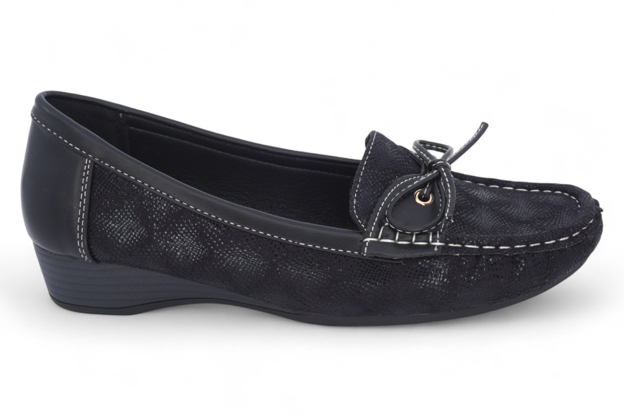 Women's Black Loreda Wide Width Wedge