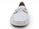 Women's Ivory Crocodile Wide Width Moccasin