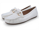 Women's Ivory Crocodile Wide Width Moccasin