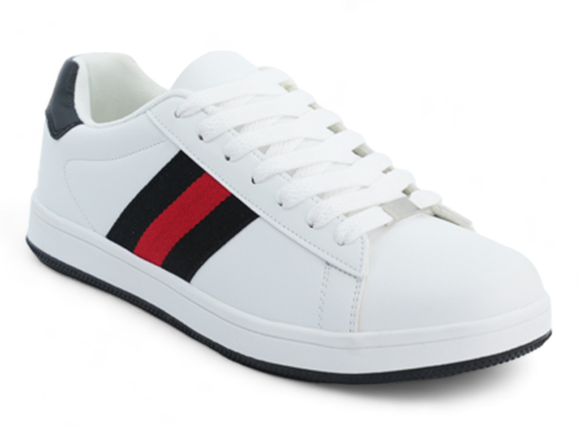 Men's Black & Red Low White Casual
