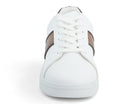 Men's White & Brown Stripe Sneaker