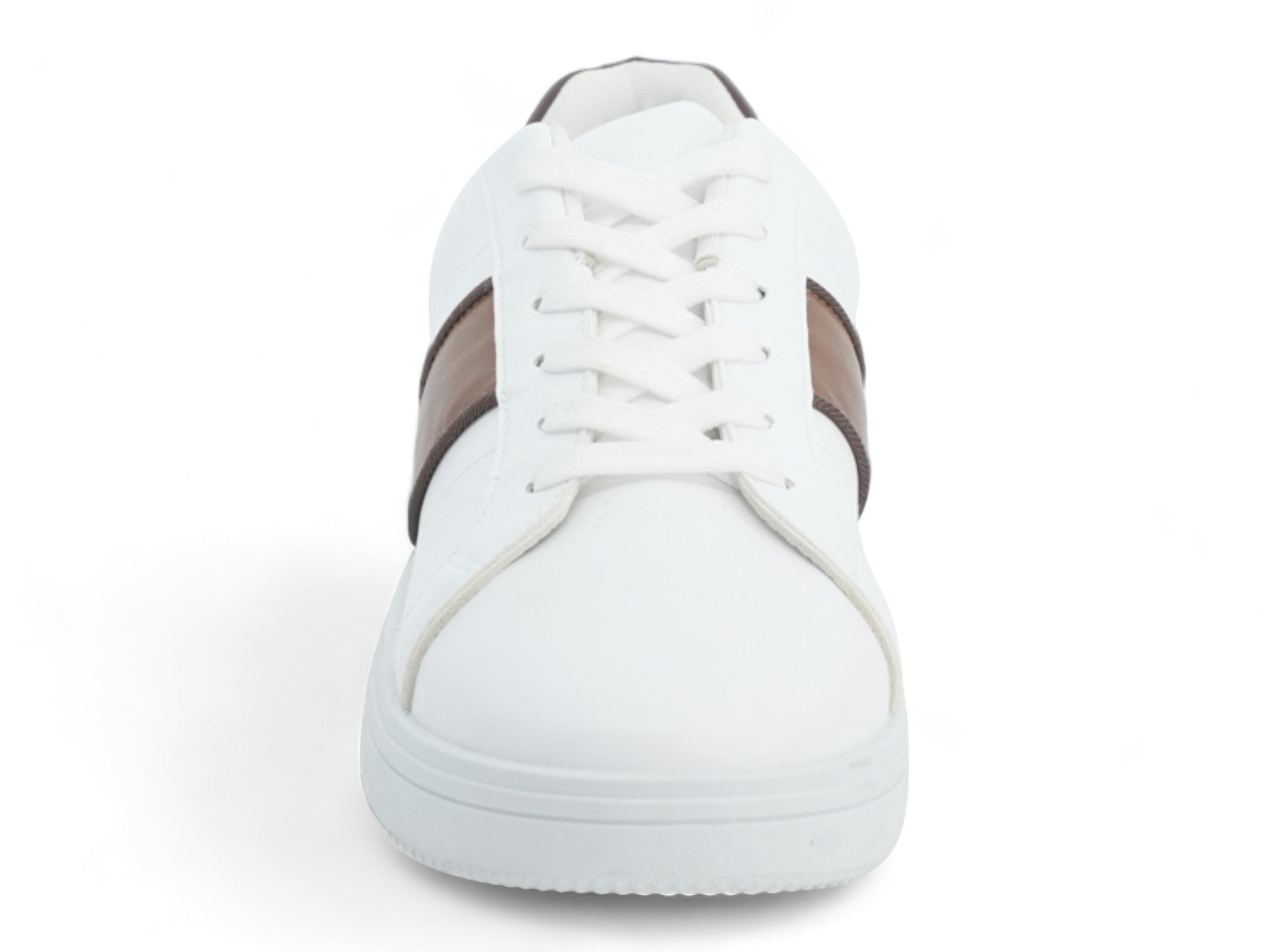Men's White & Brown Stripe Sneaker