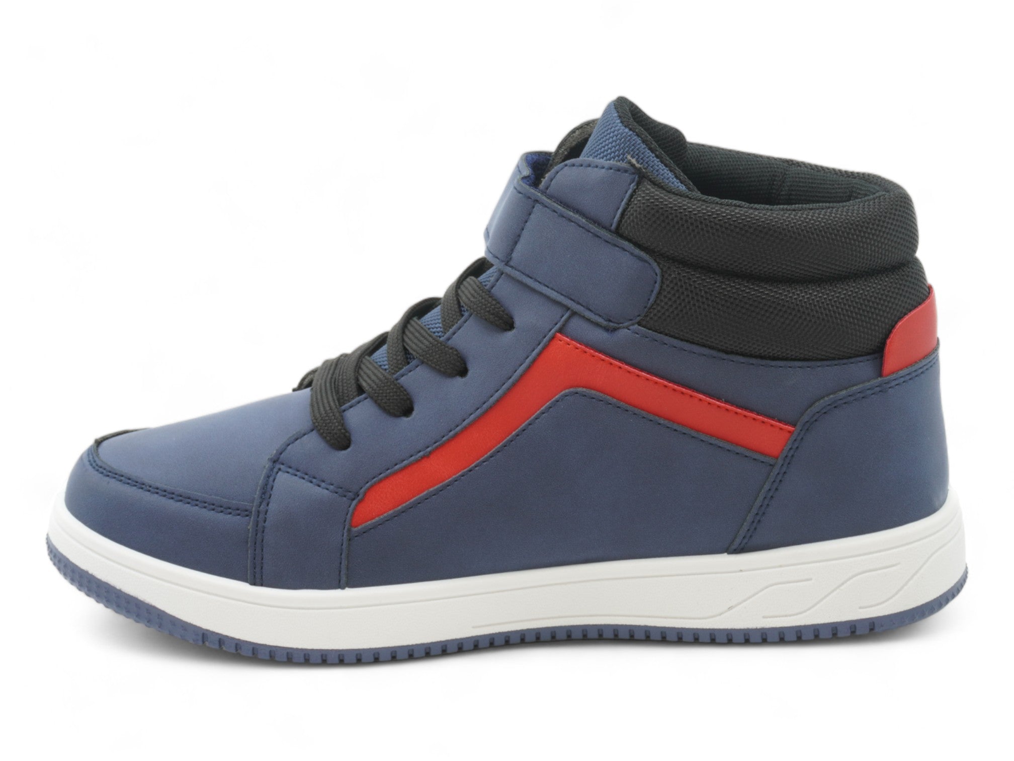 Men's Black & Navy & Red Mid Top