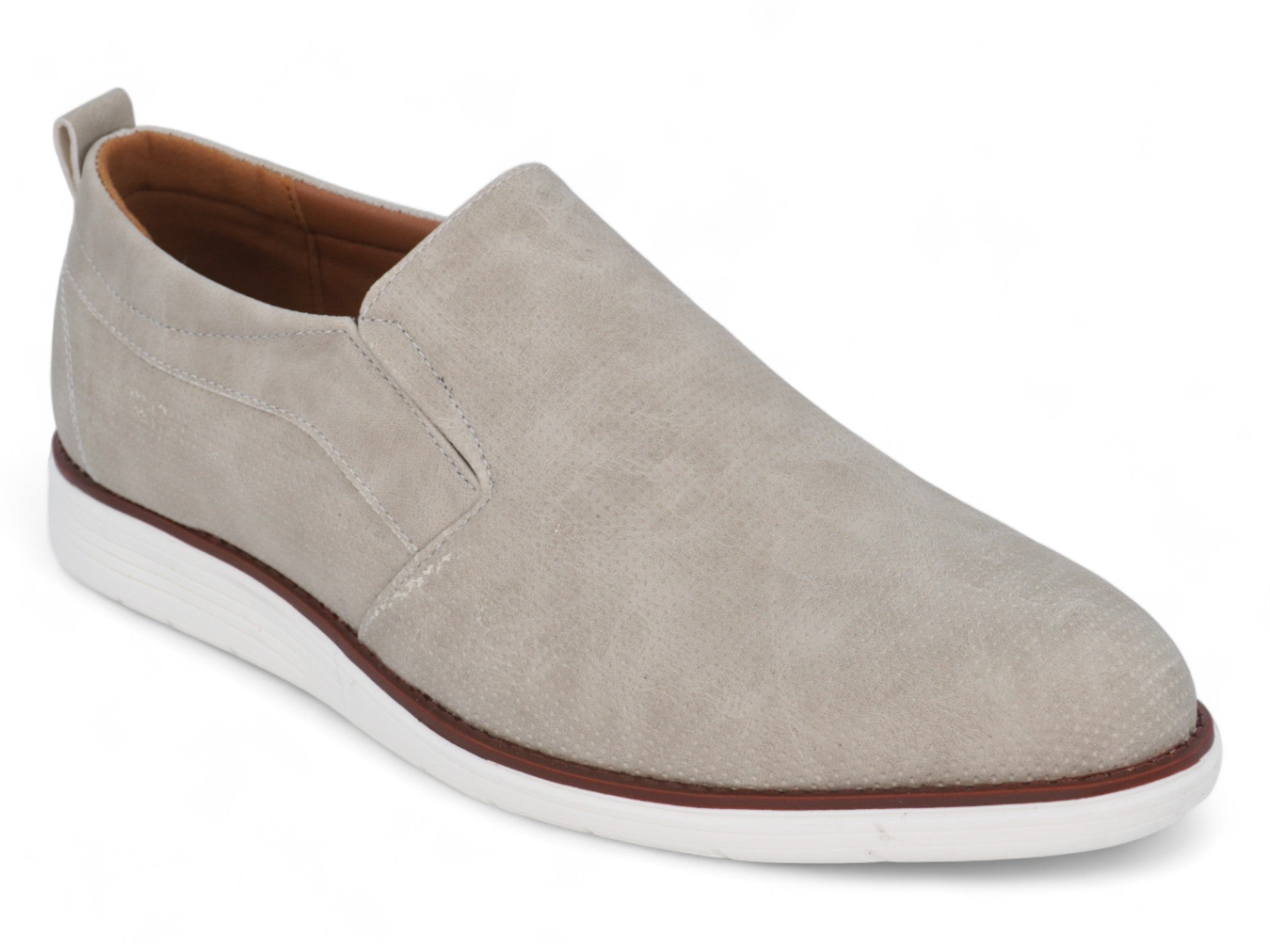 Men's Beige Casual Slip-On