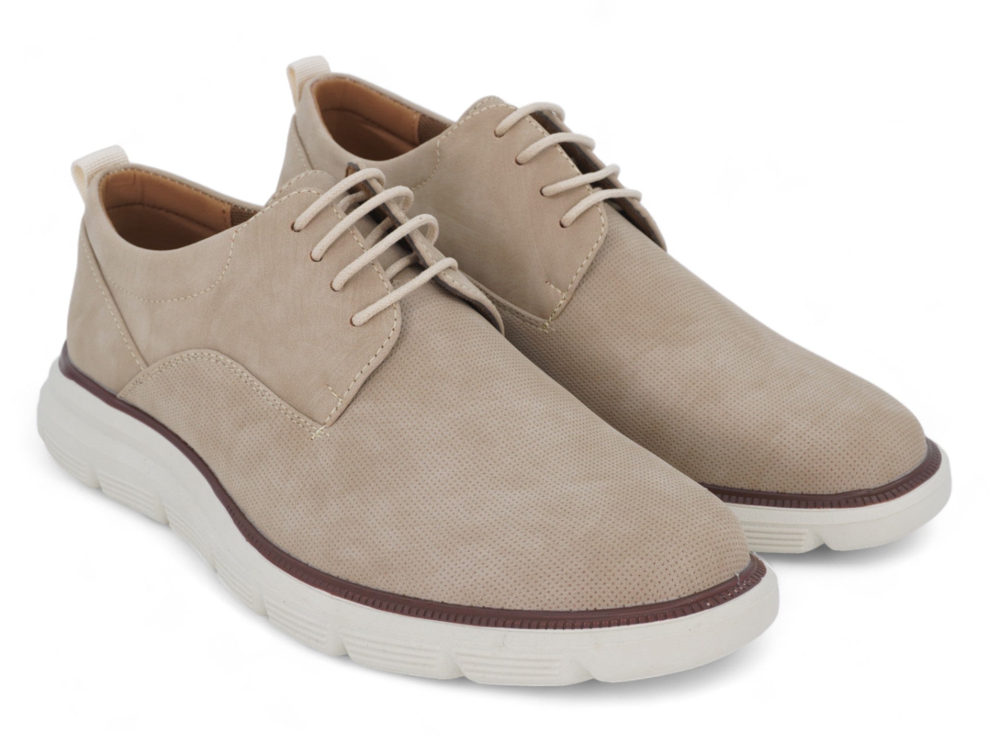 Men's Beige Sporty Oxford