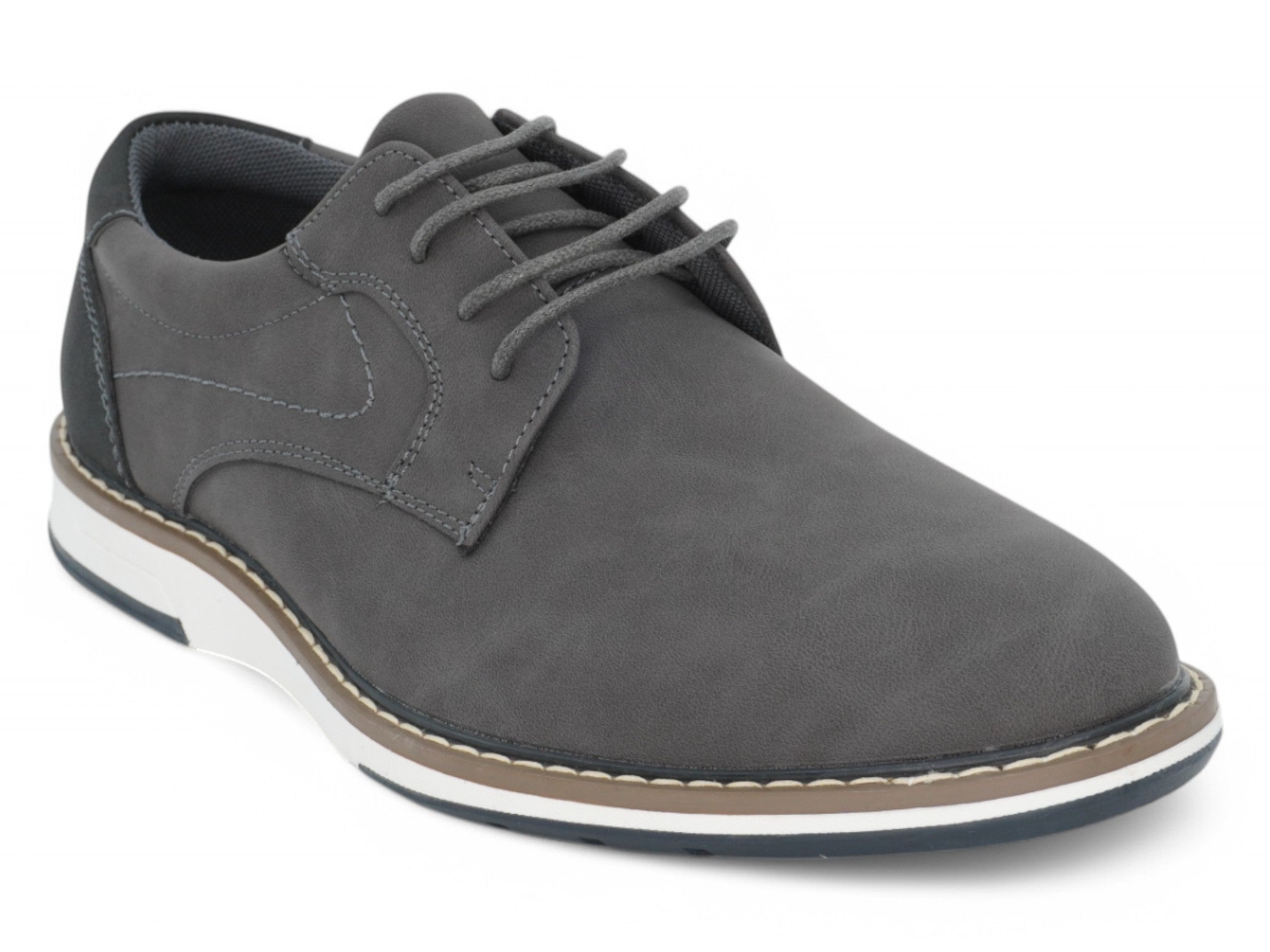 Men's Gray Casual Oxford