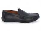 Men's Black Plain Toe Moccasin