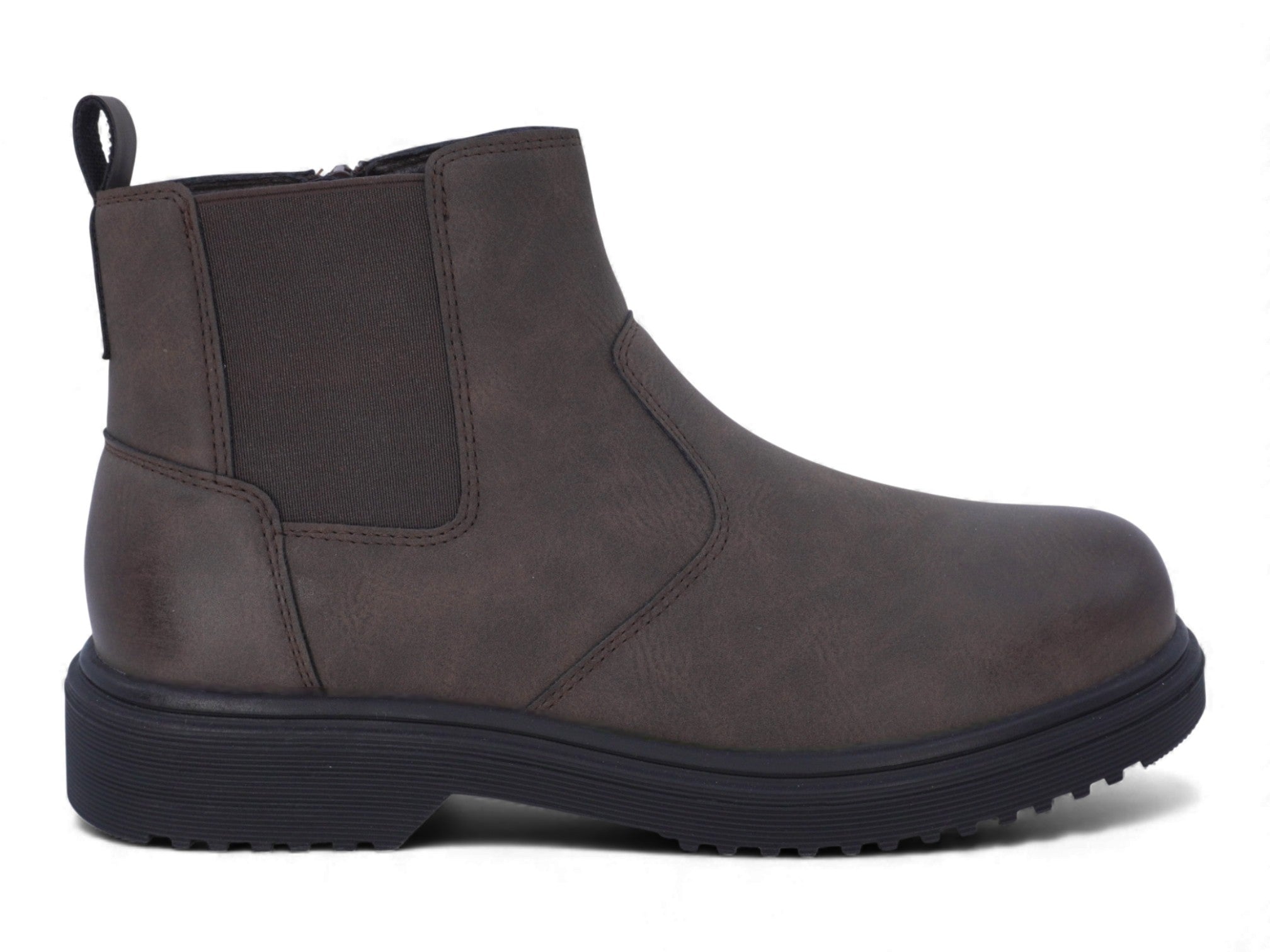 Men's Brown Casual Zipper Boot