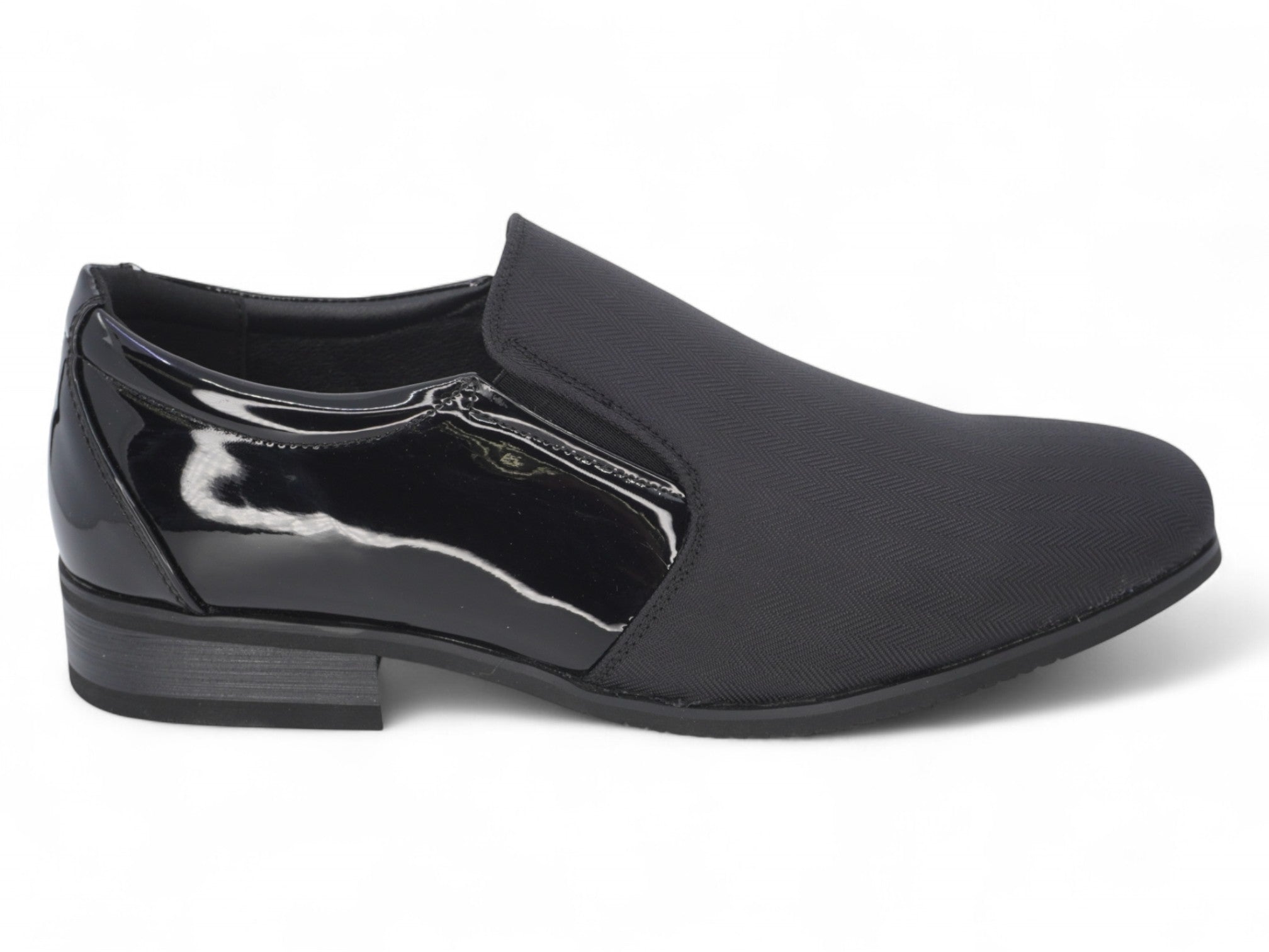 Men's Black Vincent Mixed Step-In Dress Shoe