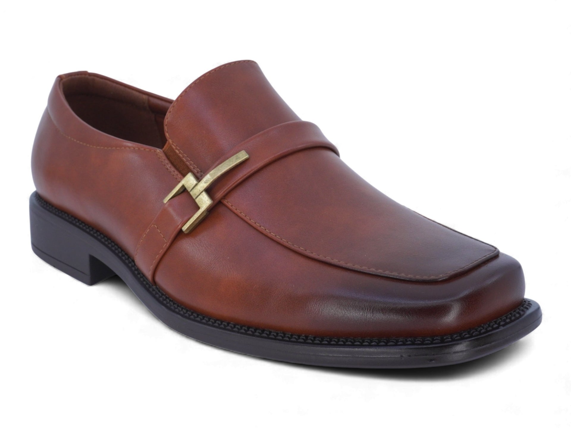 Men`s Wide Width Cognac Mauricio Dress Shoe 8 / Cognac
