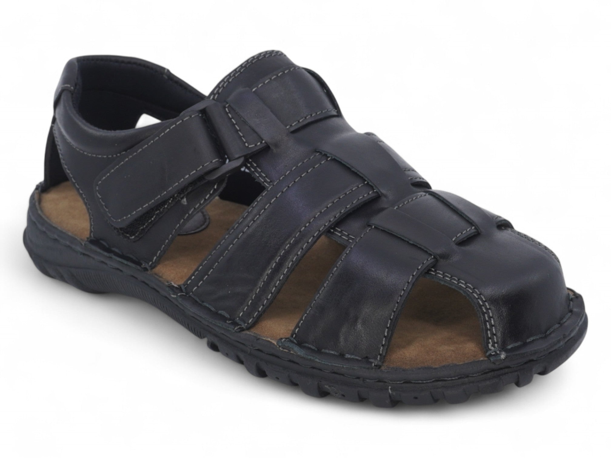 Men's Black Owen Leather Sandals