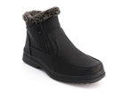 Men's Black Fur Lined Zipper Boot