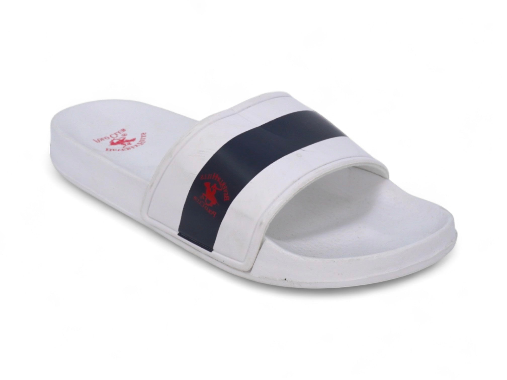 Men's Breeze White Polo Club Slide