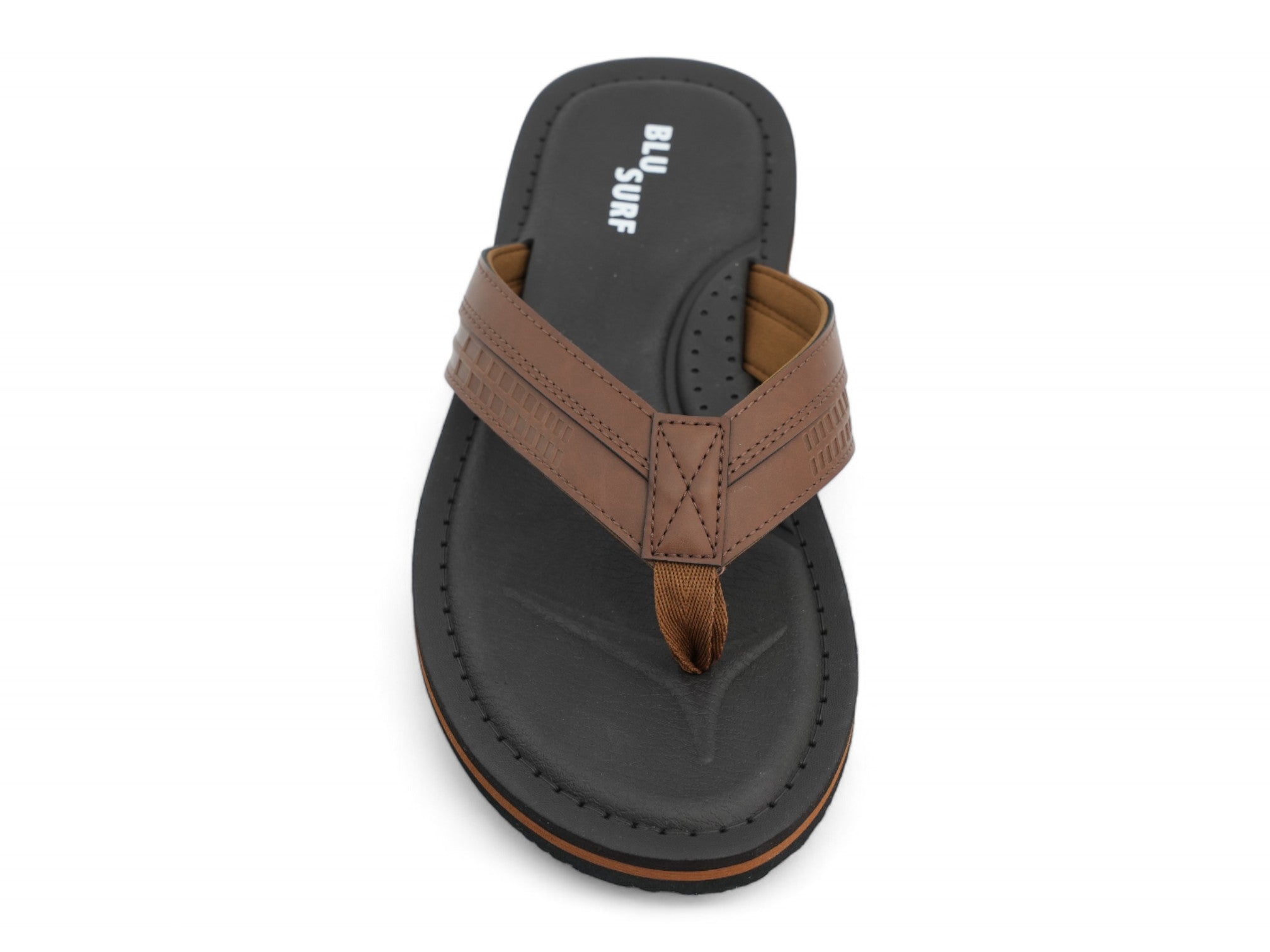 Men's Brown & Tan Beach Flip Flop
