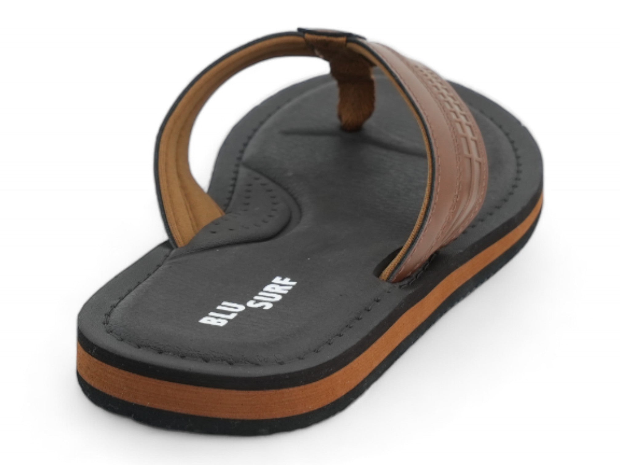 Men's Brown & Tan Beach Flip Flop