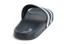 Men's Black White Stripe Slide