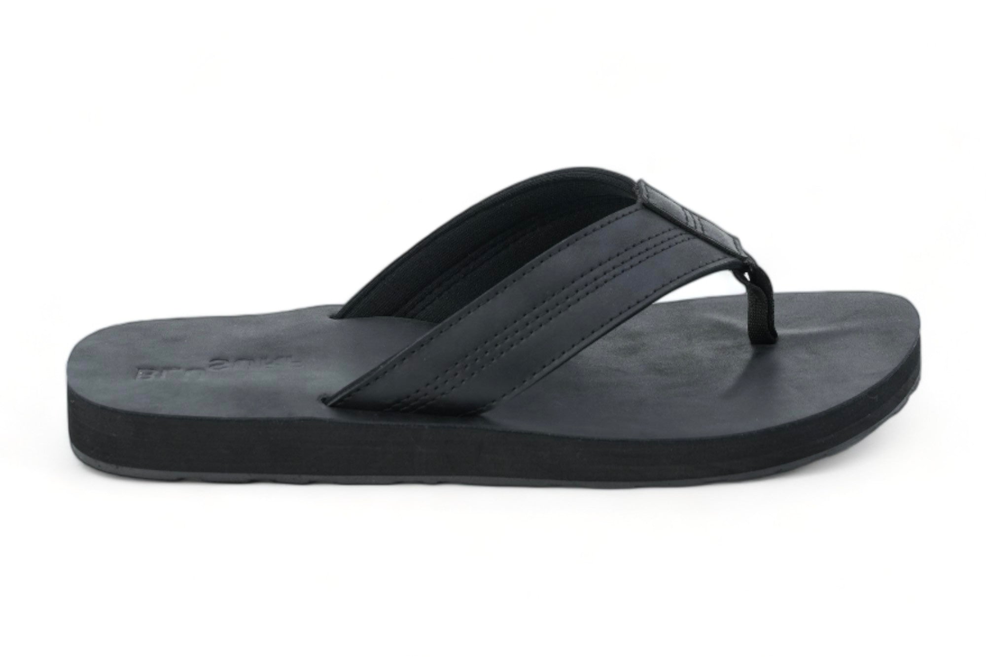 Men's Black Faux Flip Flop