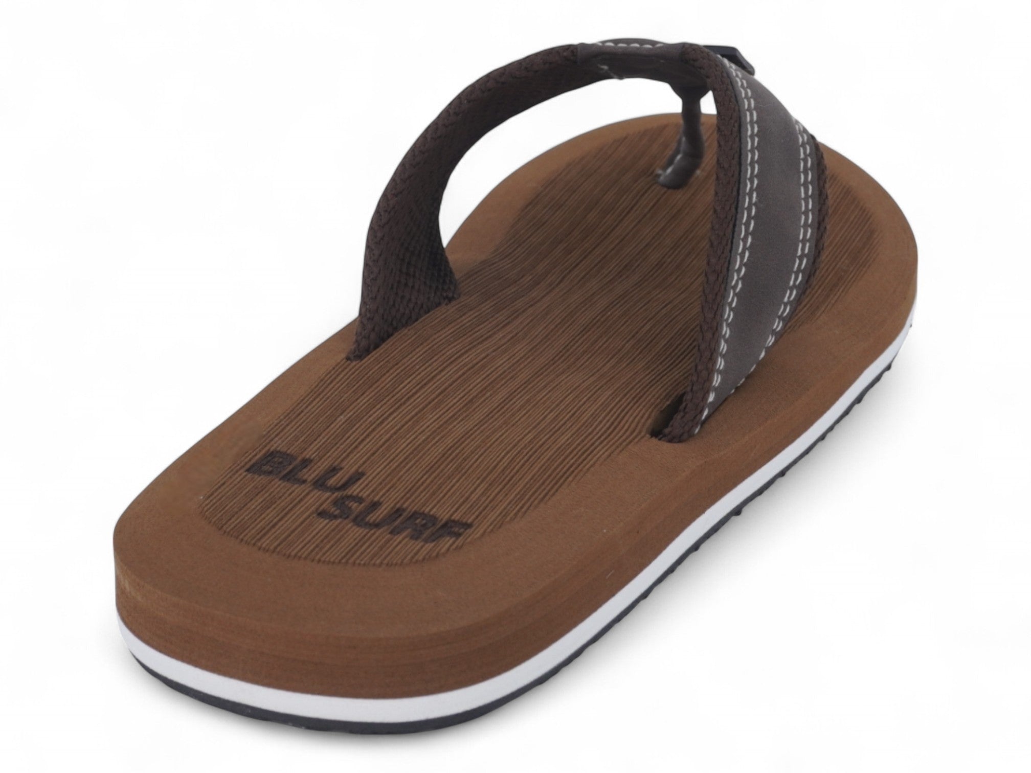 Men`s Brown Faux Suede Flip Flop – Fabco Shoes