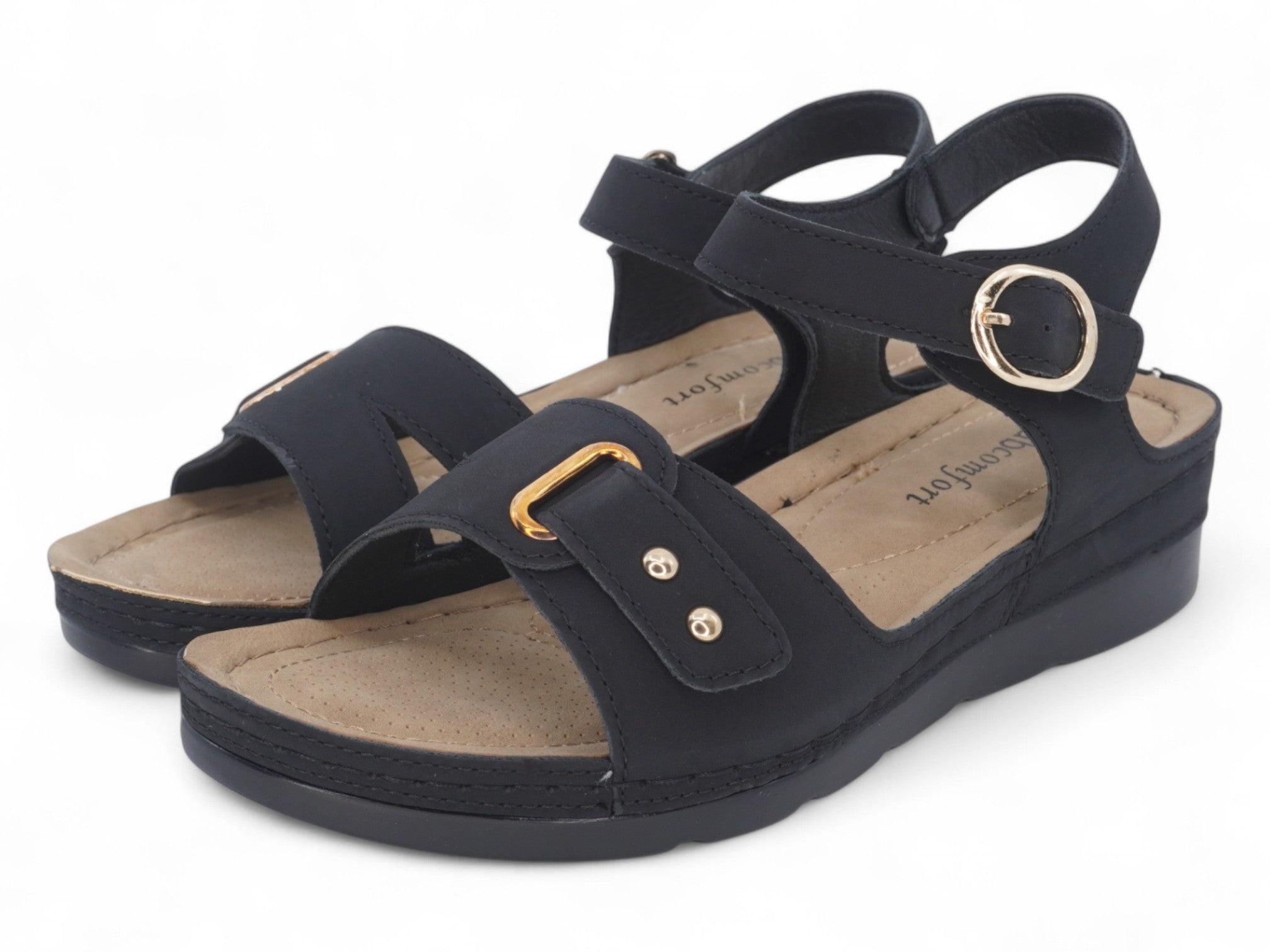 Women's Black Ciera Comfort Sandal