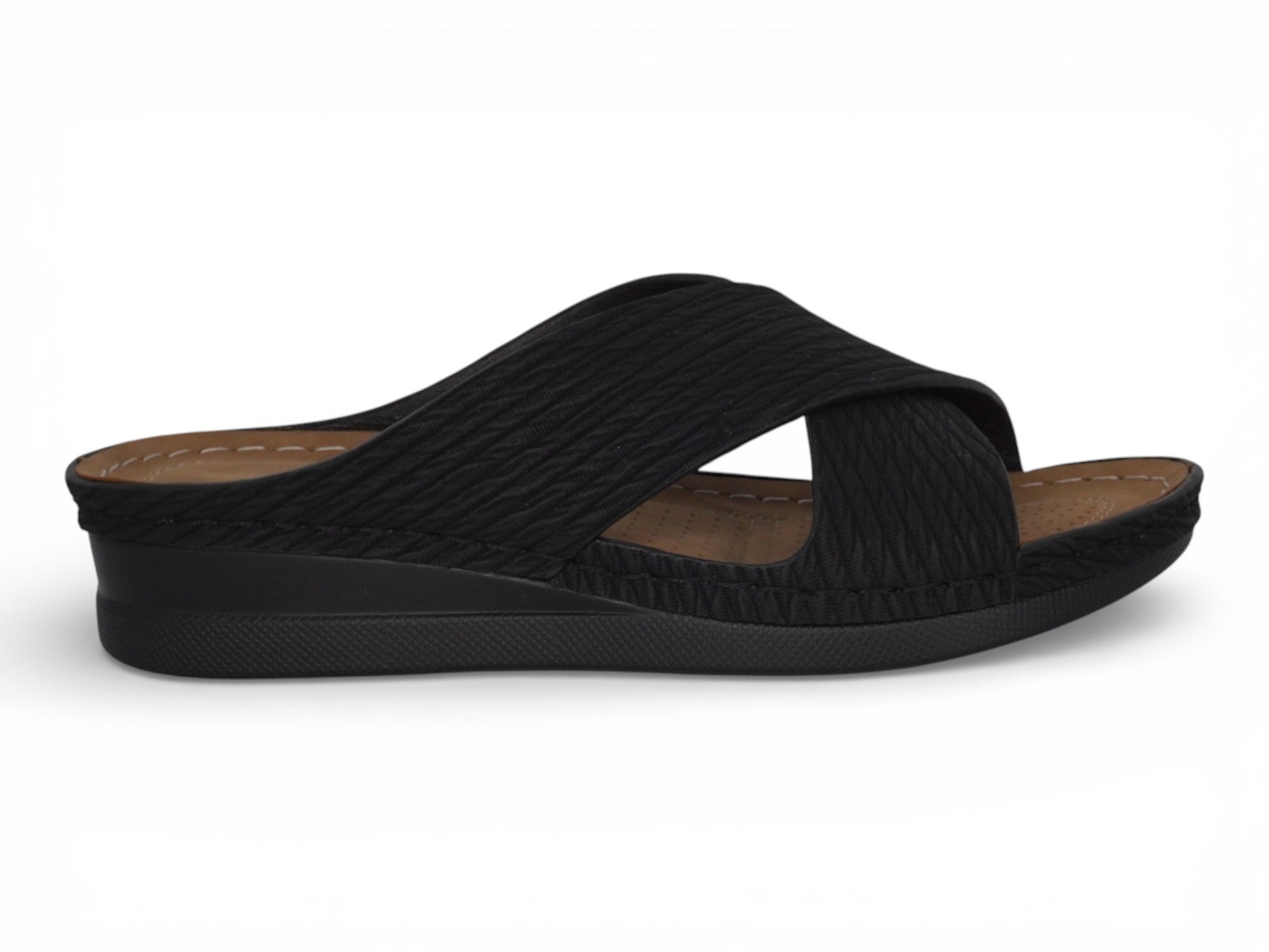 Women's Black Victoria Comfort Sandal
