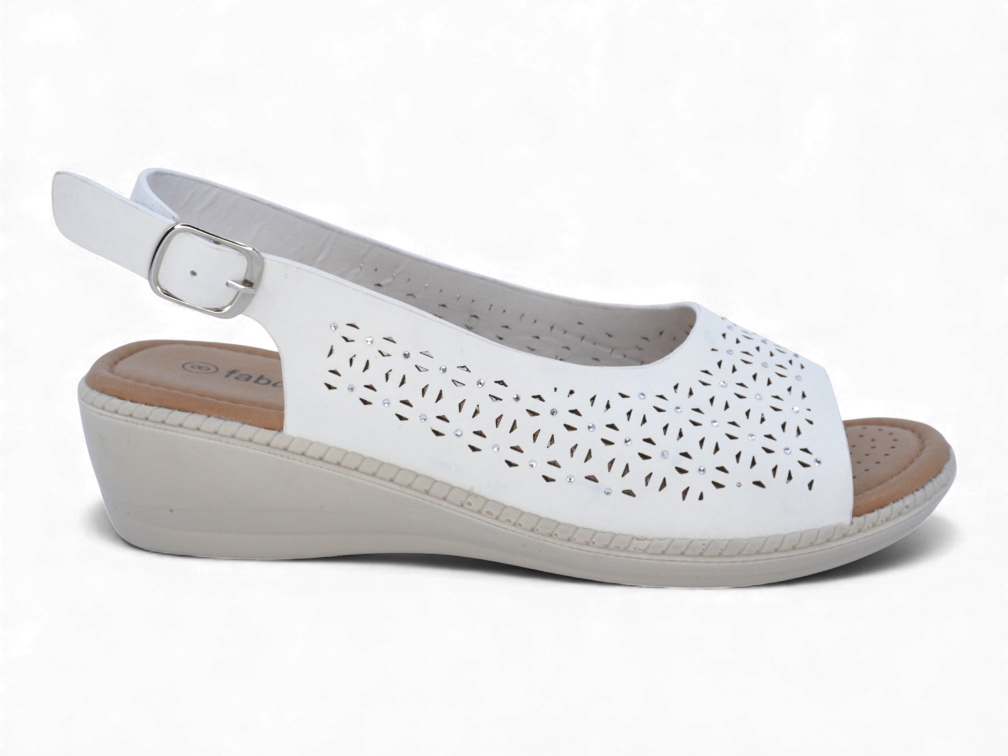 Women's White Jill Comfort Sling Back