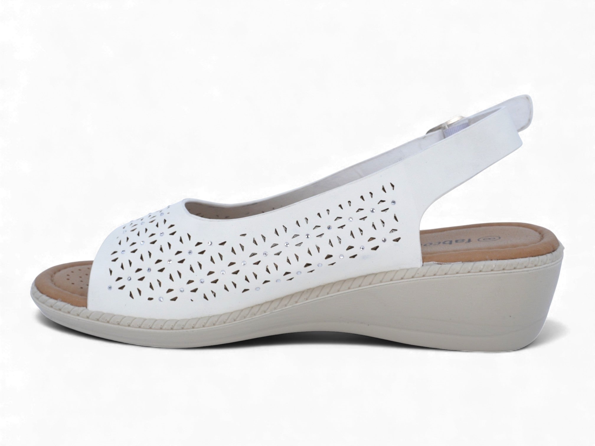 Women's White Jill Comfort Sling Back