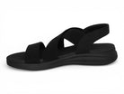 Women's Black Elastic Athletic Sandal