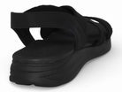 Women's Black Elastic Athletic Sandal