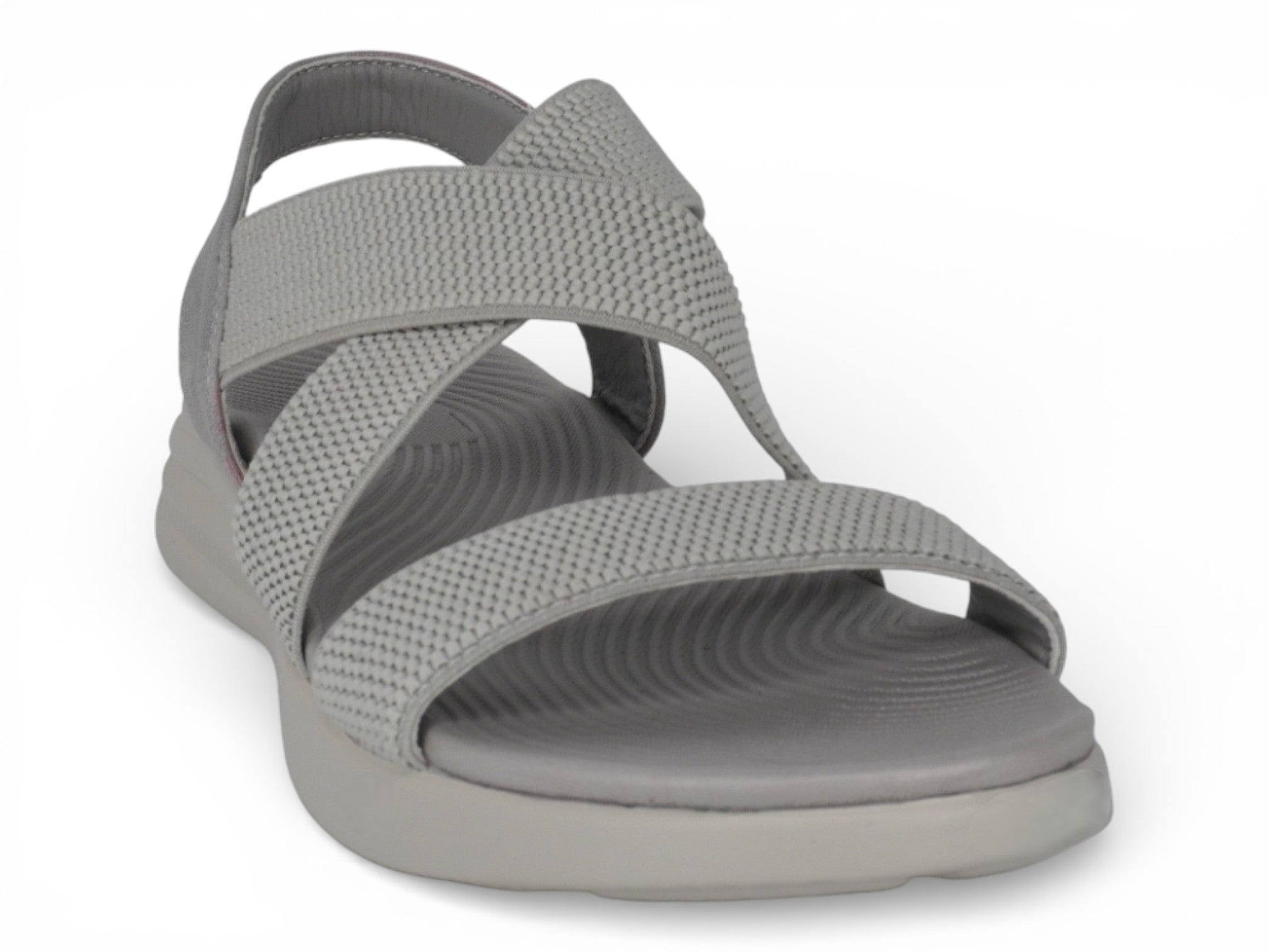 Women's Gray Elastic Athletic Sandal