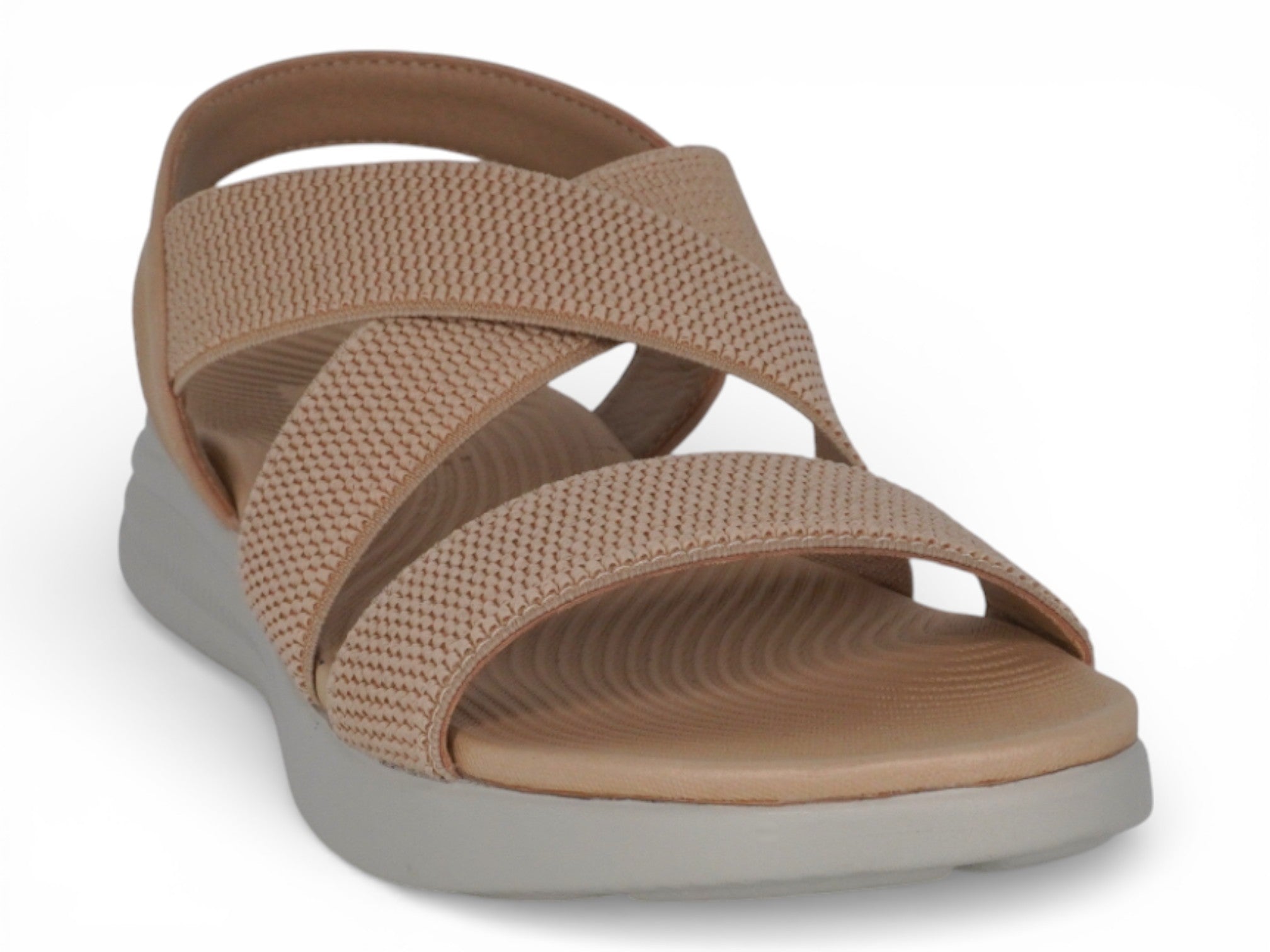Women's Tan Elastic Athletic Sandal