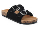 Women's Black Faux Suede Keisha Sandal