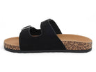 Women's Black Faux Suede Keisha Sandal
