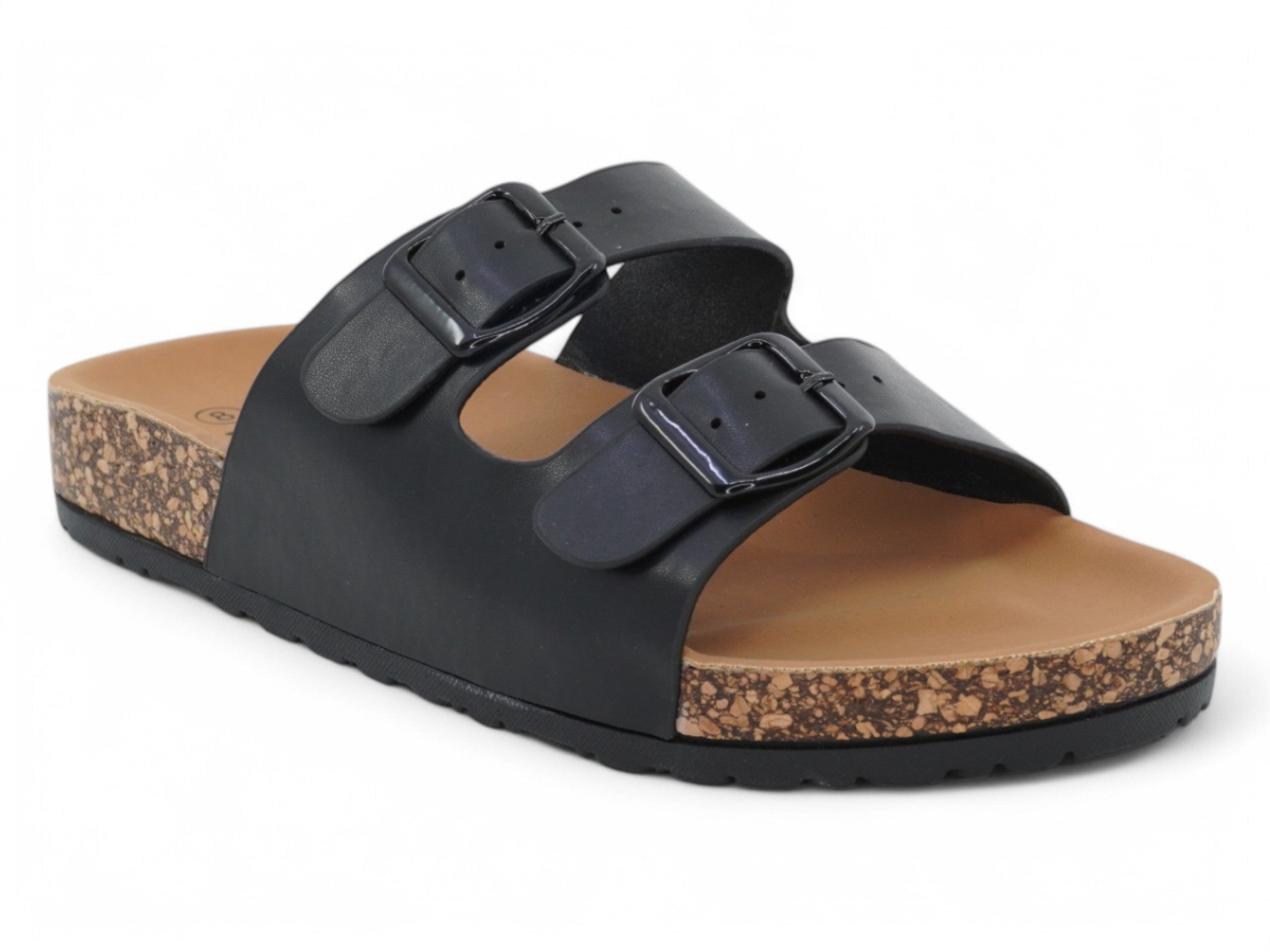 Women's Black Vegan Leather Keisha Sandal