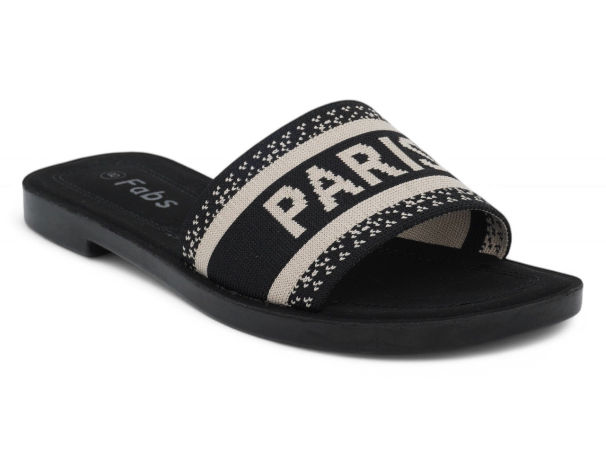 Women's Black Paris Elastic Sandal