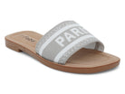 Women' Gray Paris Elastic Sandal